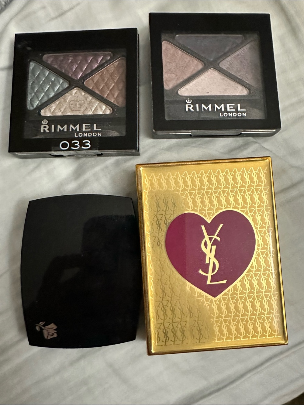 Yves Saint Laurent Black Velvet Cosmetic sleeves and eyeshadow bundle